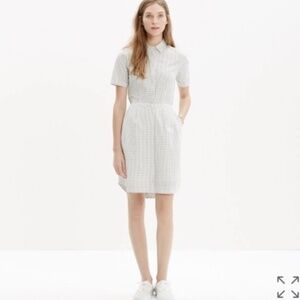 ISO Madewell open back shirt dress in grid print